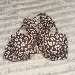 leopard print bikini top